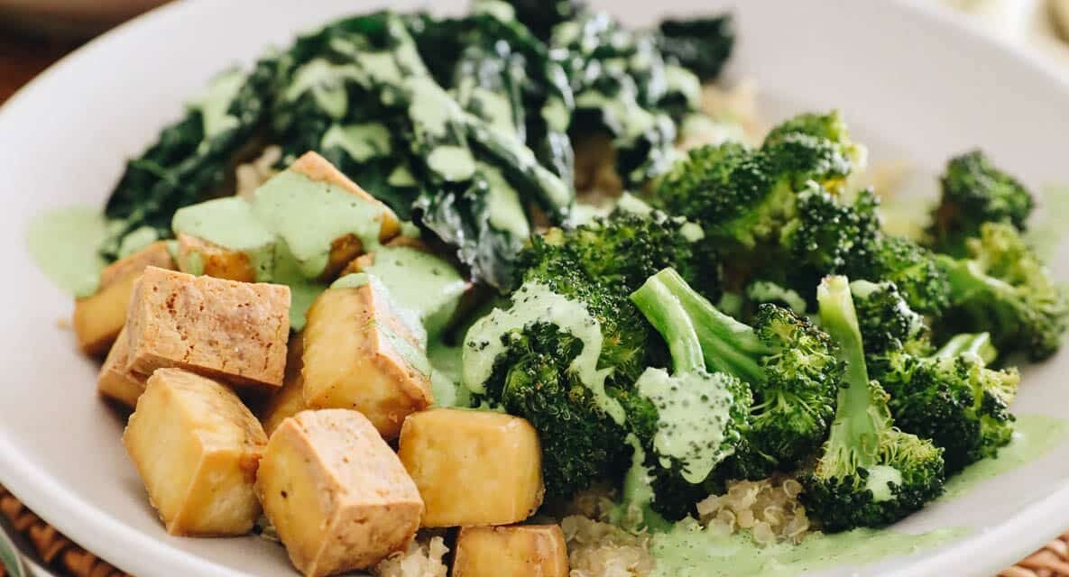 The Healthy Maven- The Green Goddess Tofu Bowls