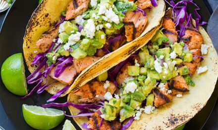 Avocado & Salmon Chaffle Tacos