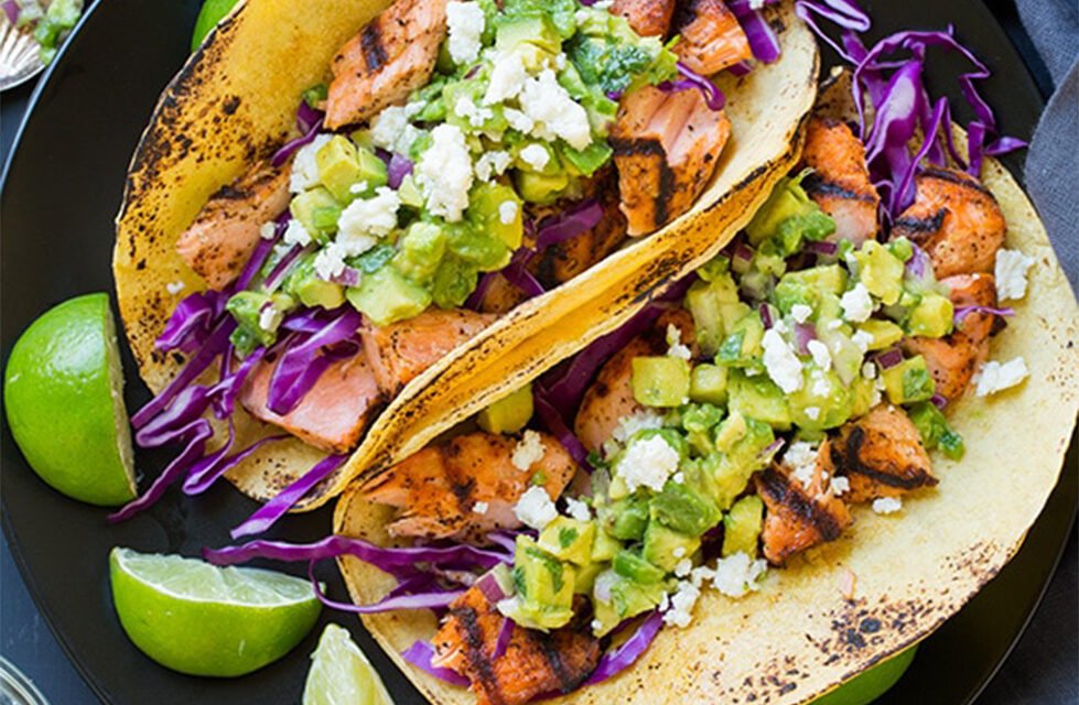 Avocado & Salmon Chaffle Tacos