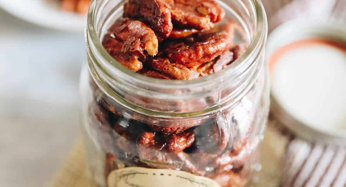 Candy and Spicy Roasted Pecans