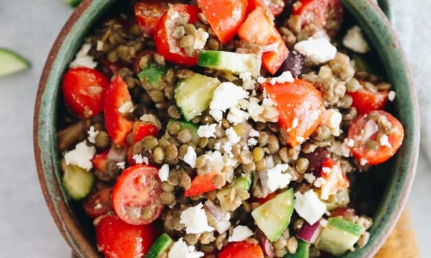 Greek Lentil Salad [Gets Better with Time!]