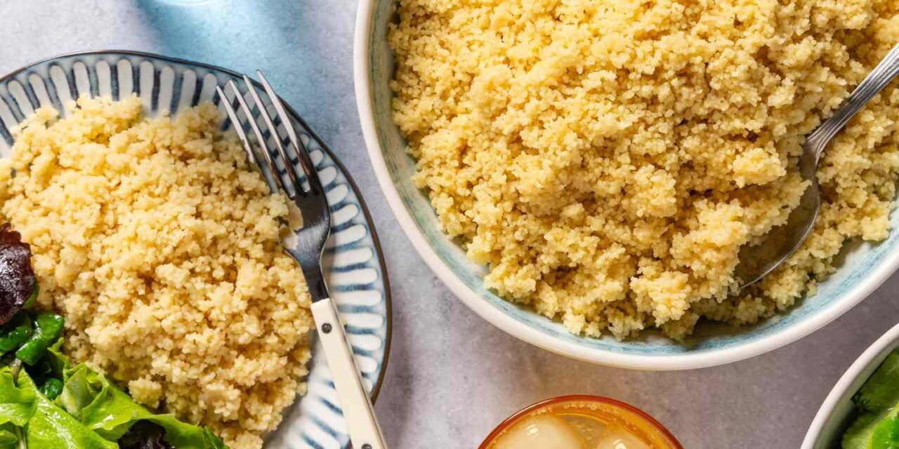 Recipe for Cheesy Couscous ( 10 Minutes, 4 Ingredients )