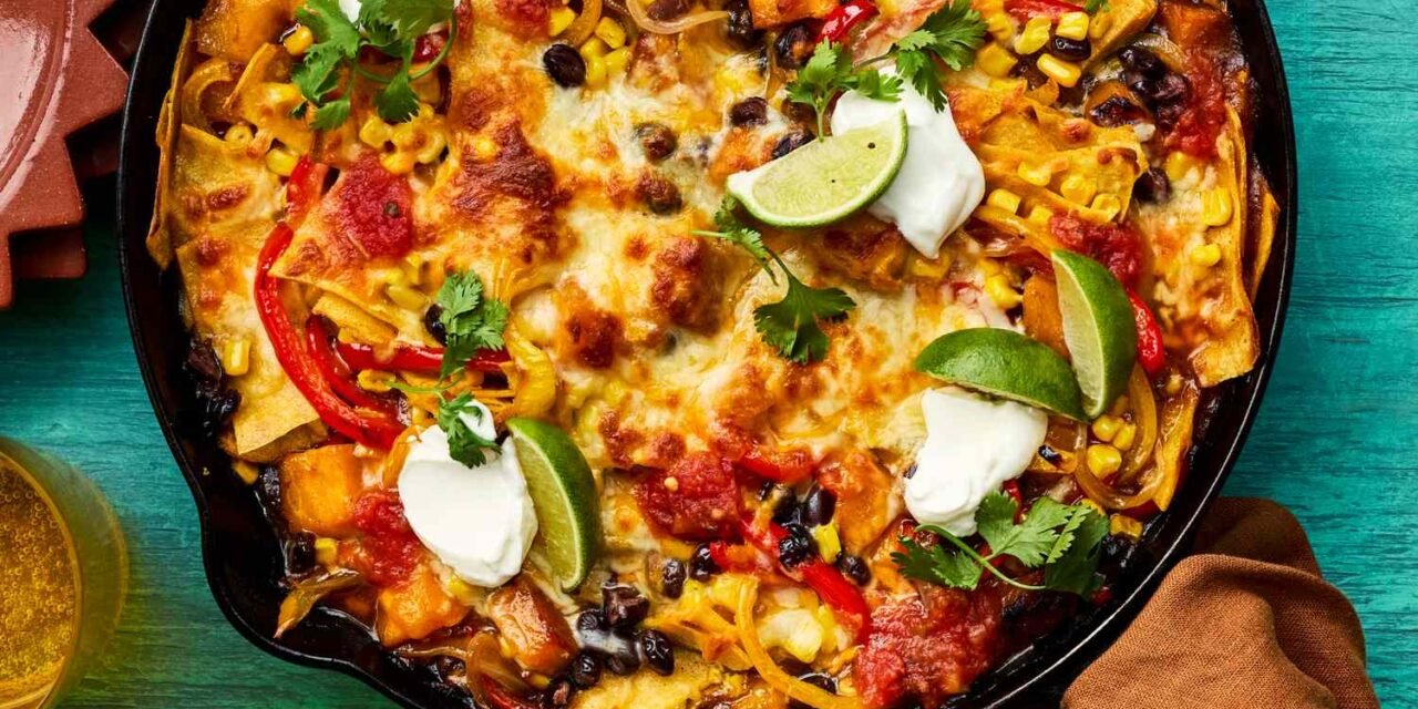 Dish with black beans and squash pumpkin