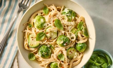 Brussels seeds and Thick Pasta